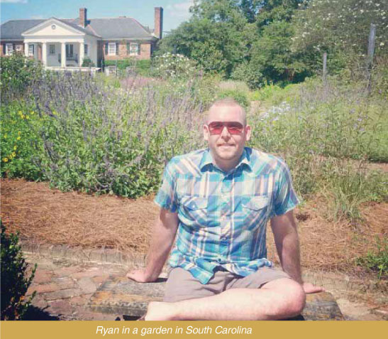 Ryan in a garden in South Carolina